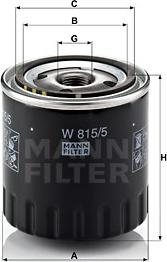 Mann-Filter W 815/5 - Yağ filtri furqanavto.az