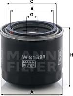 Mann-Filter W 815/80 - Yağ filtri furqanavto.az
