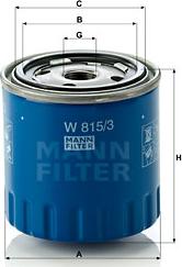 Mann-Filter W 815/3 - Yağ filtri furqanavto.az