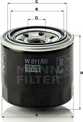 Mann-Filter W 811/80 - Yağ filtri furqanavto.az