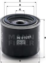Mann-Filter W 811/81 - Yağ filtri furqanavto.az