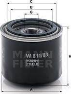 Mann-Filter W 811/83 - Yağ filtri furqanavto.az