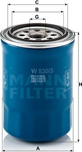 Mann-Filter W 830/3 - Yağ filtri furqanavto.az