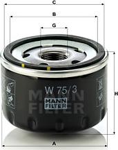 Mann-Filter W 75/3 - Yağ filtri furqanavto.az