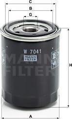 Mann-Filter W 7041 - Yağ filtri furqanavto.az
