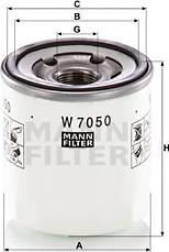 Mann-Filter W 7050 - Yağ filtri furqanavto.az
