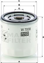 Mann-Filter W 7008 - Yağ filtri furqanavto.az