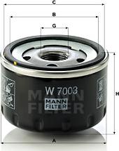 Mann-Filter W 7003 - Yağ filtri furqanavto.az