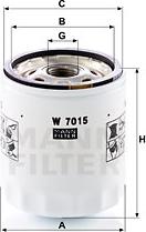 Mann-Filter W 7015 - Yağ filtri furqanavto.az