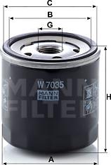 Mann-Filter W 7035 - Yağ filtri furqanavto.az