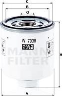 Mann-Filter W 7038 - Yağ filtri furqanavto.az
