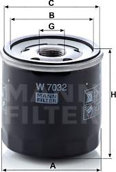 Mann-Filter W 7032 - Yağ filtri furqanavto.az