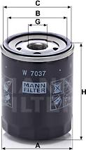Mann-Filter W 7037 - Yağ filtri furqanavto.az
