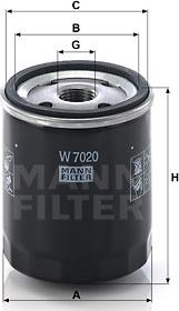 Mann-Filter W 7020 - Yağ filtri furqanavto.az
