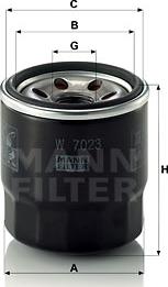 Mann-Filter W 7023 - Yağ filtri www.furqanavto.az