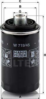 Mann-Filter W 719/45 - Yağ filtri furqanavto.az