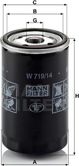 Mann-Filter W 719/14 - Yağ filtri furqanavto.az