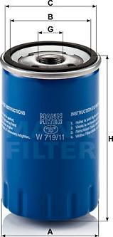 Mann-Filter W 719/11 - Yağ filtri furqanavto.az