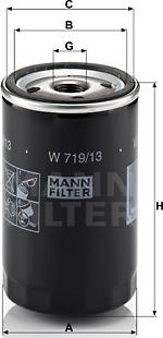 Mann-Filter W 719/13 (10) - Yağ filtri furqanavto.az