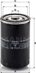 Mann-Filter W 719/1 - Yağ filtri furqanavto.az