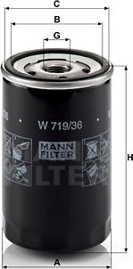 Mann-Filter W 719/36 - Yağ filtri furqanavto.az