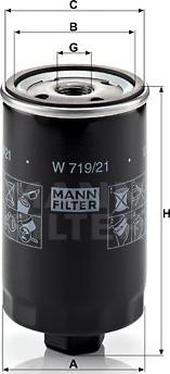 Mann-Filter W 719/21 - Yağ filtri furqanavto.az