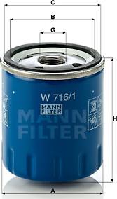 Mann-Filter W 716/1 - Yağ filtri furqanavto.az