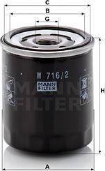 Mann-Filter W 716/2 - Yağ filtri furqanavto.az