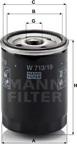 Mann-Filter W 713/19 - Yağ filtri furqanavto.az