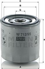 Mann-Filter W 712/95 - Yağ filtri furqanavto.az