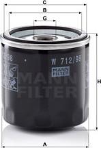 Mann-Filter W 712/98 - Yağ filtri furqanavto.az