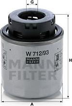 Mann-Filter W 712/93 - Yağ filtri furqanavto.az