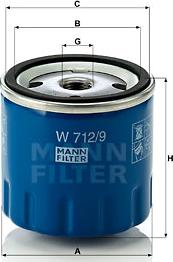 Mann-Filter W 712/9 - Yağ filtri furqanavto.az