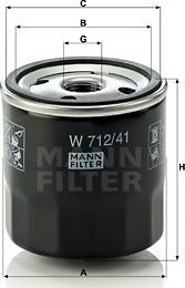 Mann-Filter W 712/41 - Yağ filtri furqanavto.az