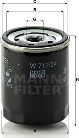 Mann-Filter W 712/54 - Yağ filtri furqanavto.az