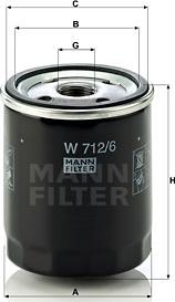 Mann-Filter W 712/6 - Yağ filtri furqanavto.az