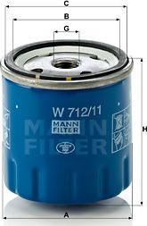 Mann-Filter W 712/11 - Yağ filtri furqanavto.az