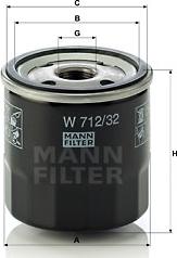 Mann-Filter W 712/32 - Yağ filtri furqanavto.az