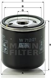 Mann-Filter W 712/21 - Yağ filtri furqanavto.az
