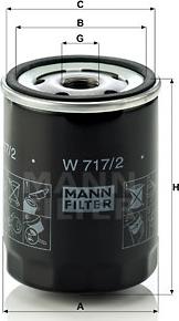 Mann-Filter W 717/2 - Yağ filtri furqanavto.az