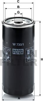 Mann-Filter W 730/1 - Yağ filtri furqanavto.az