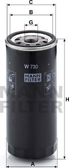 Mann-Filter W 730 - Yağ filtri furqanavto.az