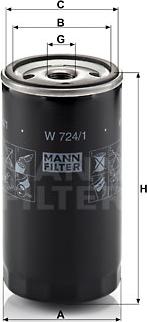 Mann-Filter W 724/1 - Yağ filtri furqanavto.az