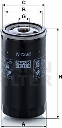 Mann-Filter W 723/3 - Yağ filtri furqanavto.az