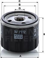 Mann-Filter W 77/2 - Yağ filtri furqanavto.az