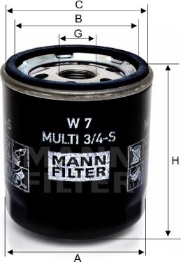 Mann-Filter W 7 MULTI 3/4-S - Yağ filtri furqanavto.az