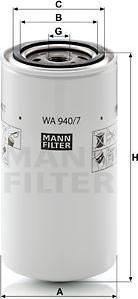 Mann-Filter WA 940/7 - Soyuducu filtri furqanavto.az