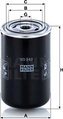 Mann-Filter WD 940 - Yağ filtri furqanavto.az