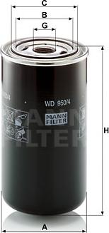 Mann-Filter WD 950/4 - Hidravlik Filtr, avtomatik transmissiya furqanavto.az