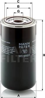 Mann-Filter WD 950/5 - Filtr, istismar hidravlikası furqanavto.az